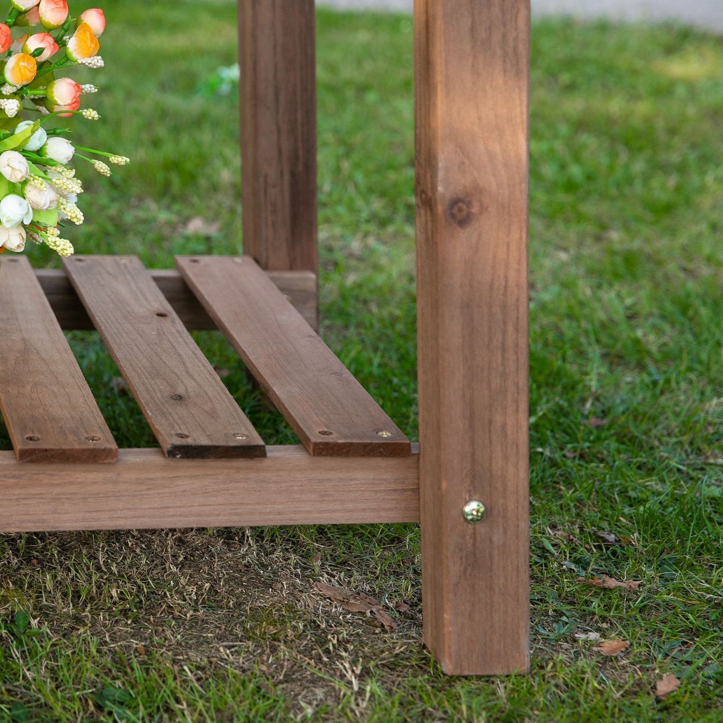 Outsunny Jardinera Elevada De Madera Maciza Para Cultivo De Plantas_4