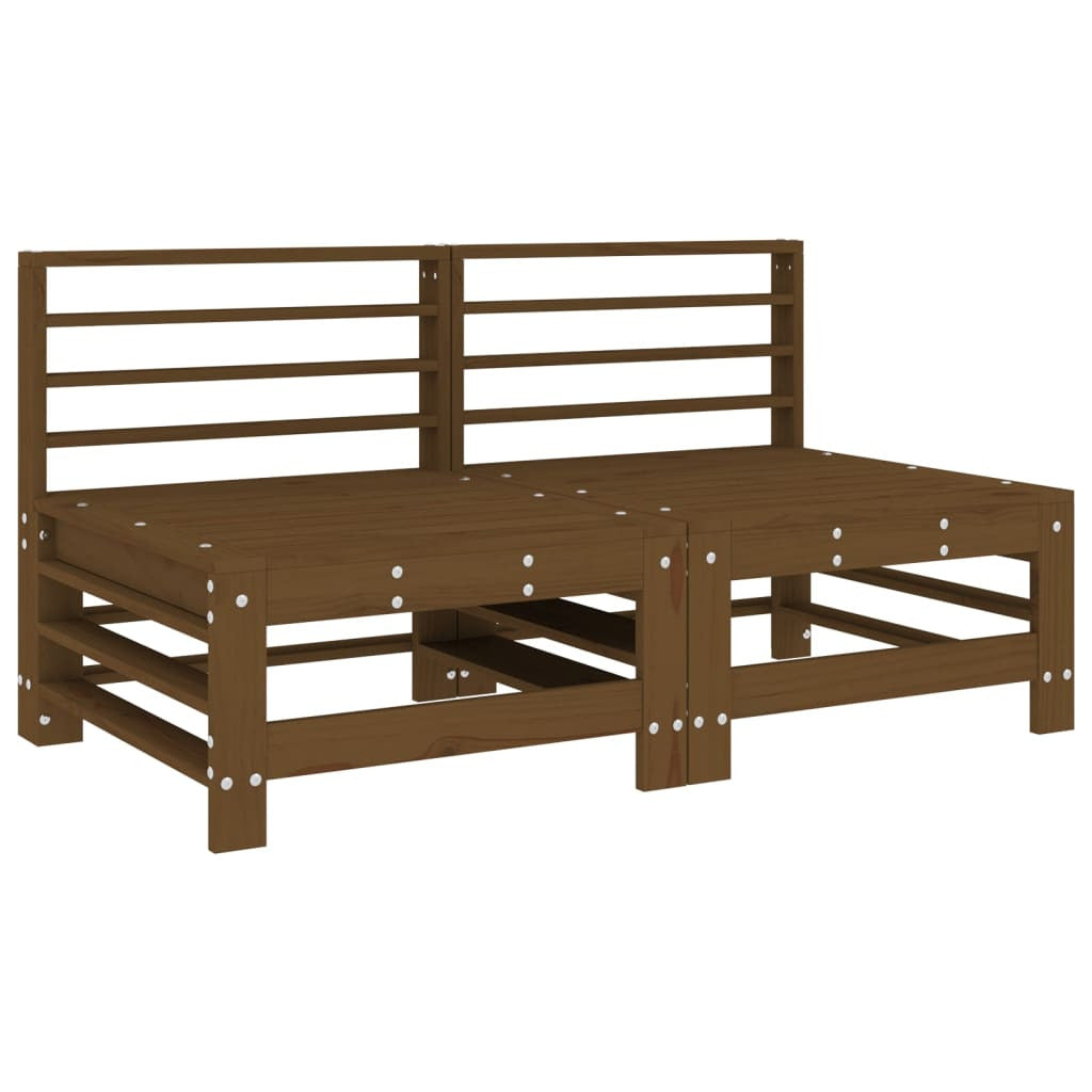 Vidaxl Juego Muebles De Jardín 6 Piezas Madera Maciza Pino Marrón Miel_4