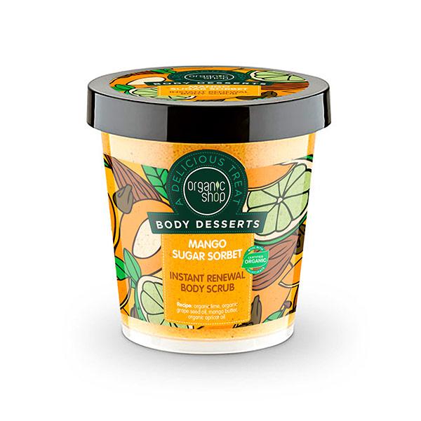 Esfoliante Corporal Instantâneo de Renovação da Organic Shop com Gelado de Açúcar e Manga 450ml