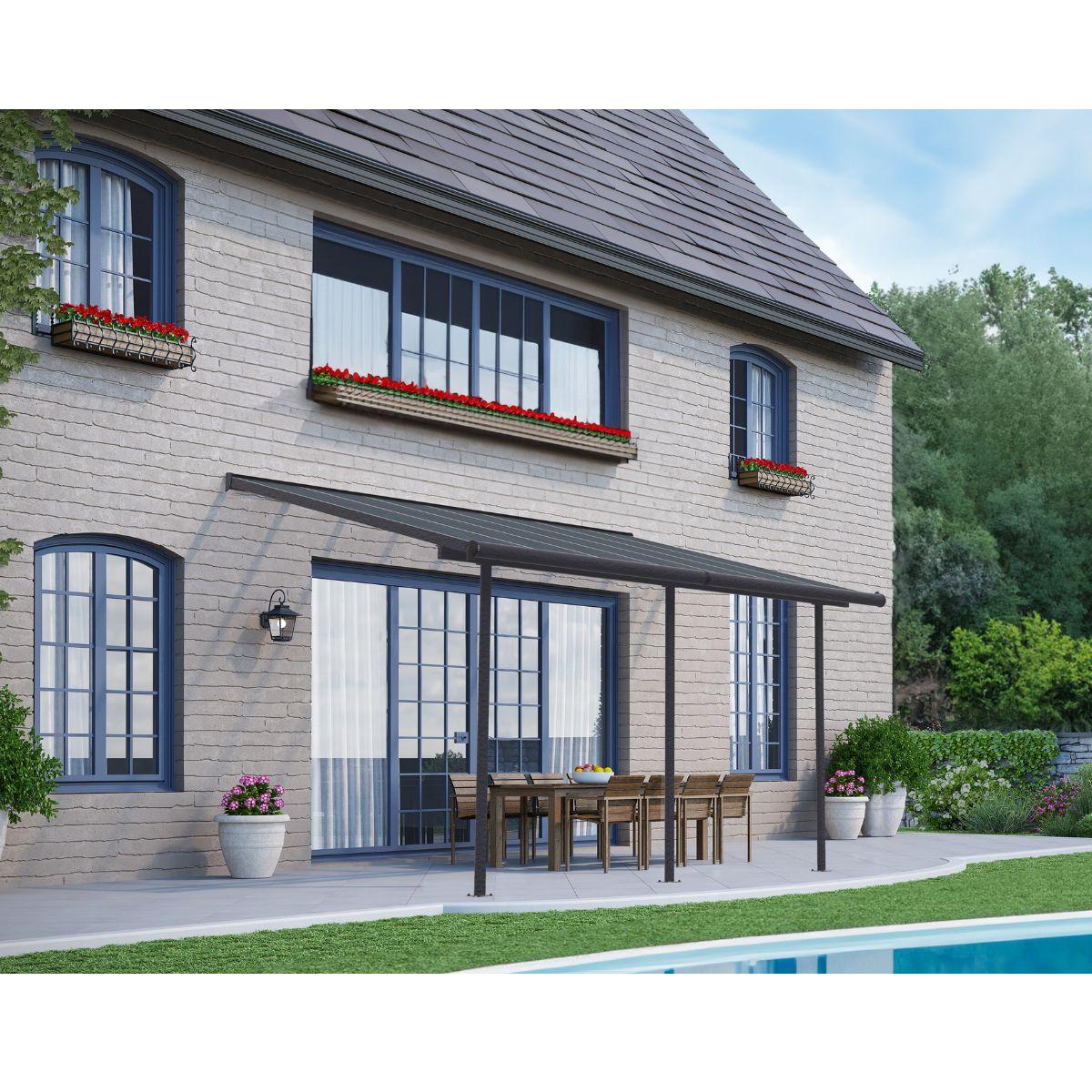 Pérgola anexa Capri 299x555 cm cinzento Canopia da Palram