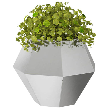 Jardinera 2 Uds. Plateado 50 X 50 X 40 Cm Acero Inoxidable_2