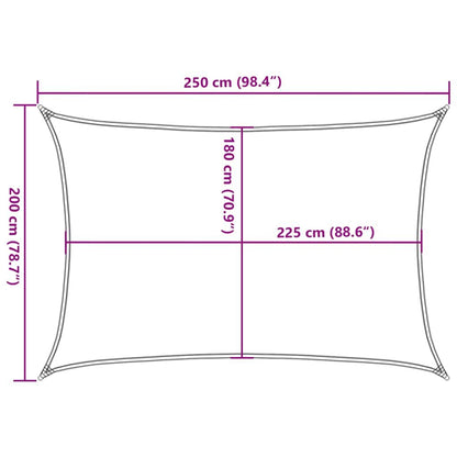 Vidaxl Toldo De Vela Rojo Hdpe 160 G/m² 2x2,5 M_2