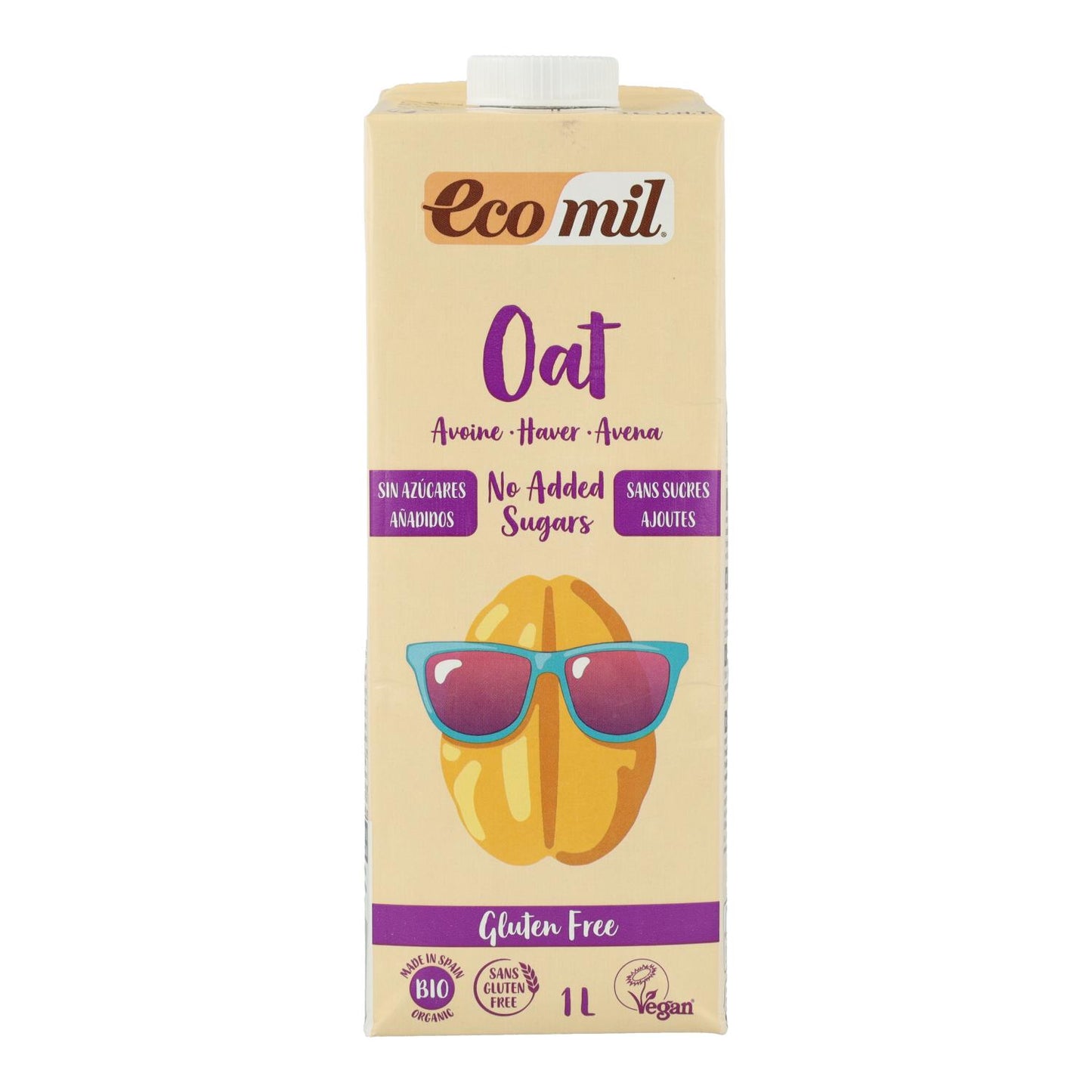 Pack de 6 Bebidas de Aveia Biológicas Sem Glúten Ecomil 1 L