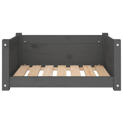 Vidaxl Cama Para Perros Madera Maciza De Pino Gris 65,5x50,5x28 Cm_4