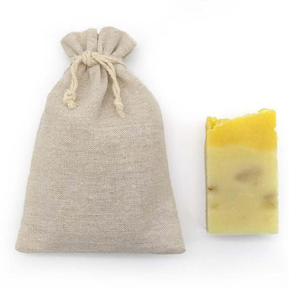 Jabón Natural Azahar 90g En Bolsa Regalo De Yute - Piel Seca, Madura O Con Manchas - Ilumina Y Calma La Piel Irritada_2
