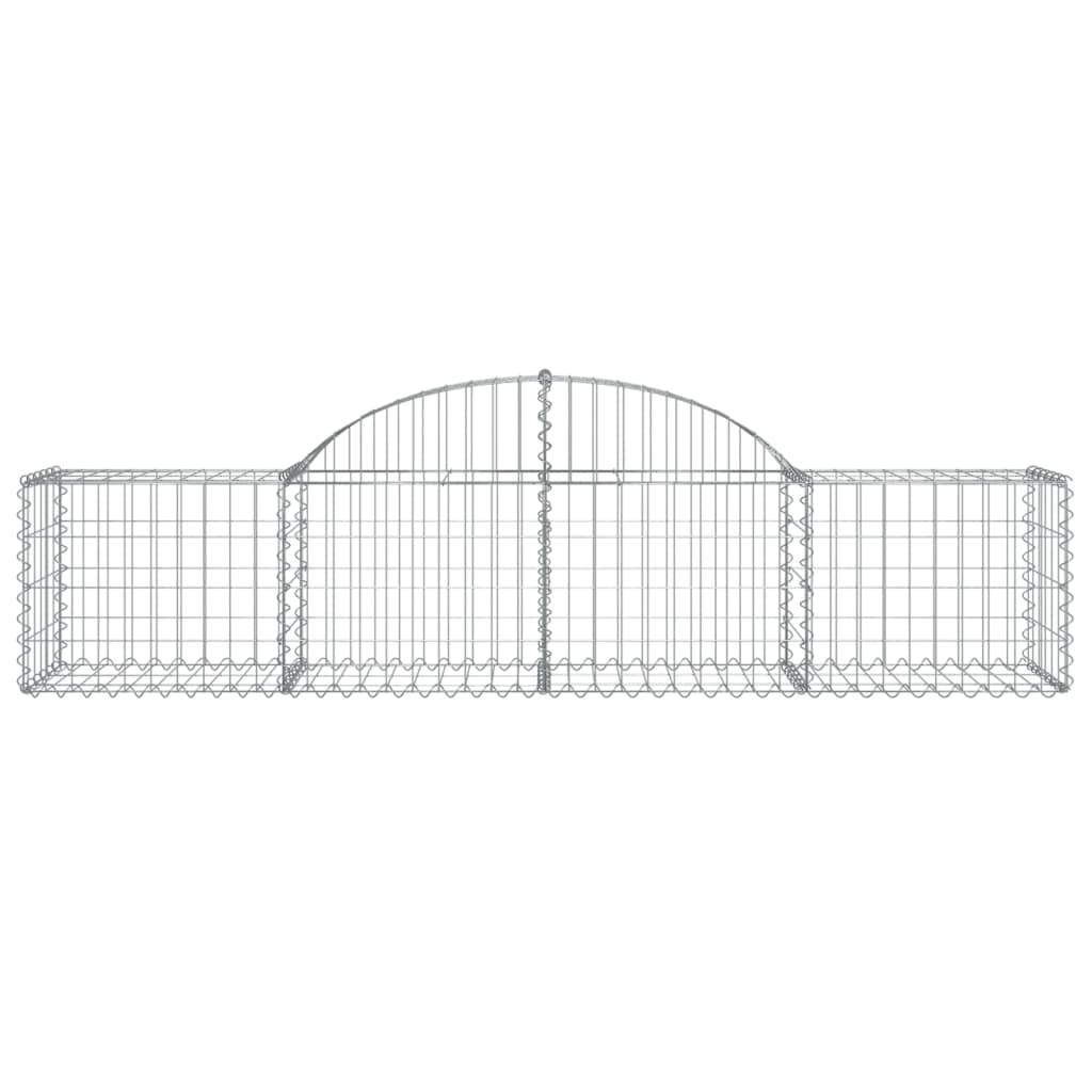 Cestas De Gaviones 3 Uds Forma De Arco Hierro 200x50x40/60 Cm_3