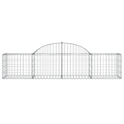 Cestas De Gaviones 14 Uds Forma De Arco Hierro 200x50x40/60 Cm_3