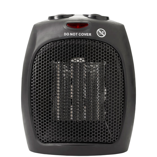 Calefactor Cerámico Portátil Ptc, Termostato Regulable, 2 Niveles Potencia, Función Ventilador, Briebe, Ht1128, Negro_0