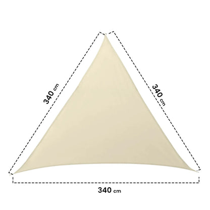 Malla De Sombreo Triangular Sunnet Kit Elast 3,4x3,4 M Marron Nortene_1