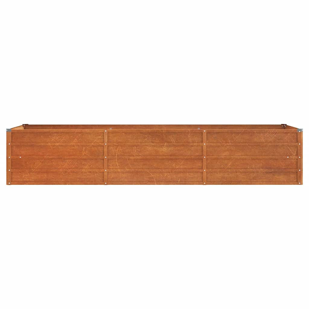 Arriate Oxidado De Acero Corten 240x80x45 Cm_3