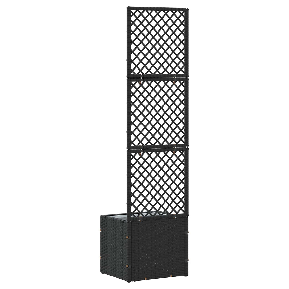 Jardín Enrejado Macetero Negro 35 X 30 X 135 Cm Metal_4