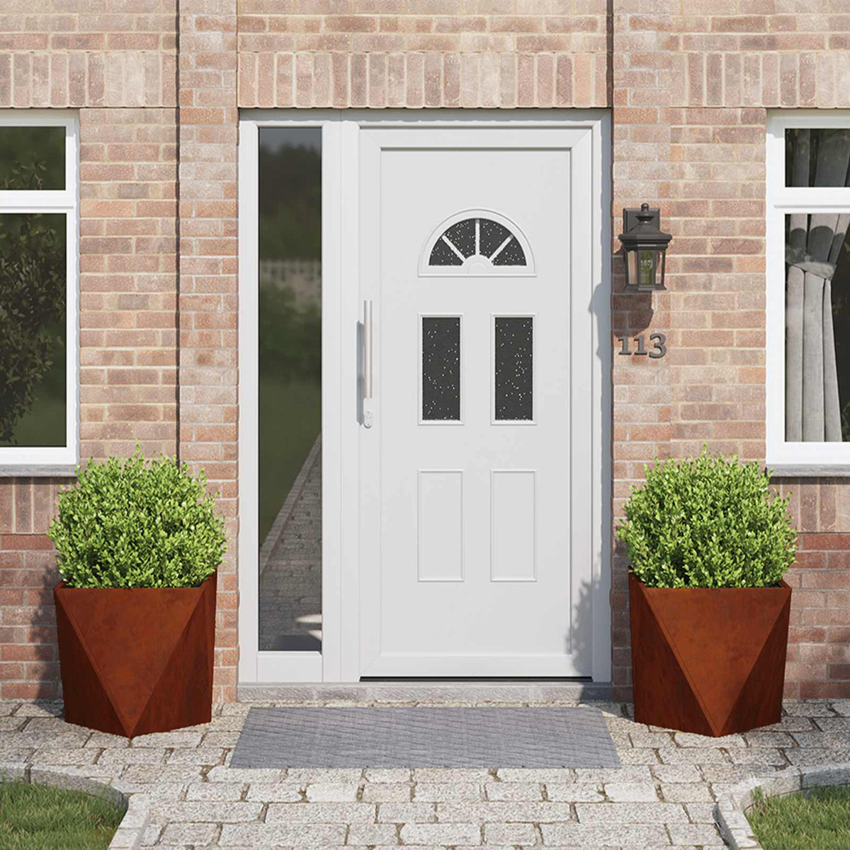 Jardinera 2 Uds. Oxidado 50 X 50 X 50 Cm Acero Autopatinable_1