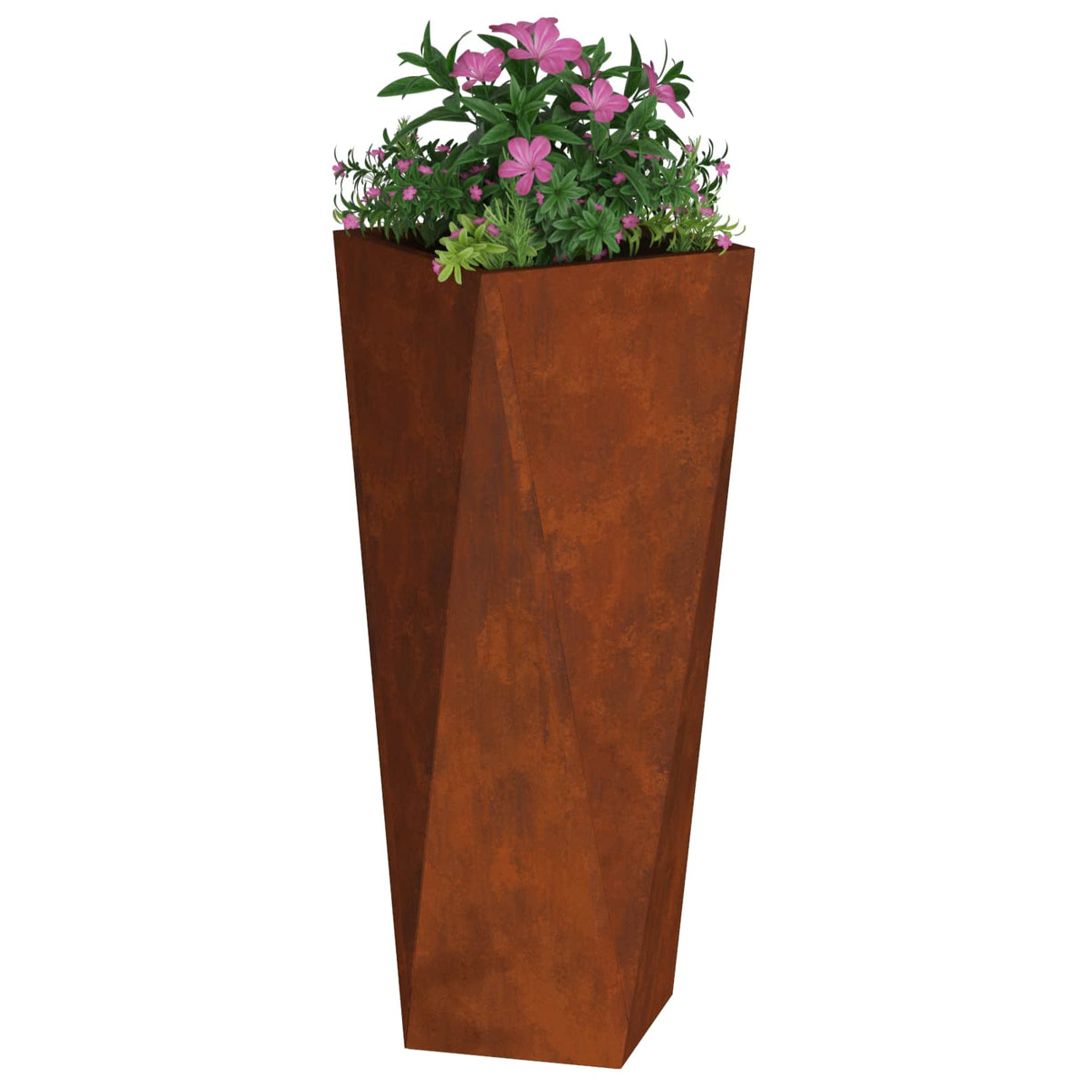 Jardinera 2 Uds. Oxidado 30 X 30 X 75 Cm Acero Autopatinable_2