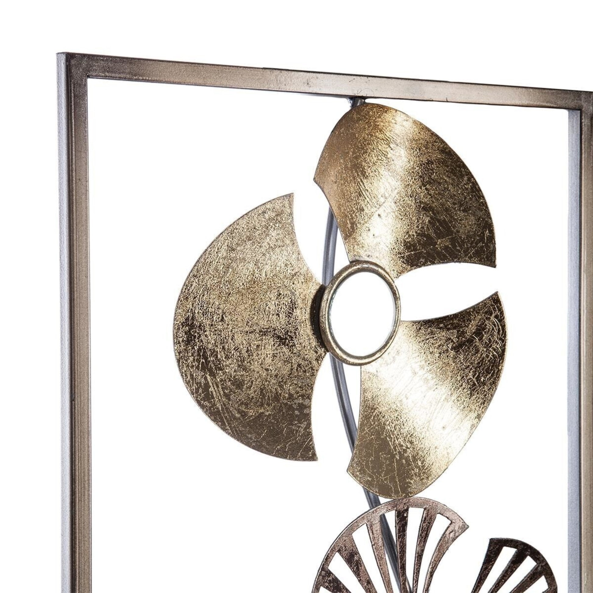 Decoración De Pared Blomma Metal Dorado_1