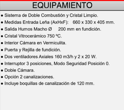 BRICOSOL Insertable de Leña de 80 cm a 2 Caras Rincón Derecha con Turbinas FM Modelo IT-182 DF Interior Fundición._1