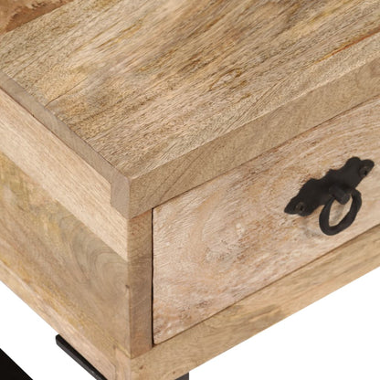 Mesa De Centro Con 3 Cajones Madera Maciza De Mango 90x50x35 Cm_2