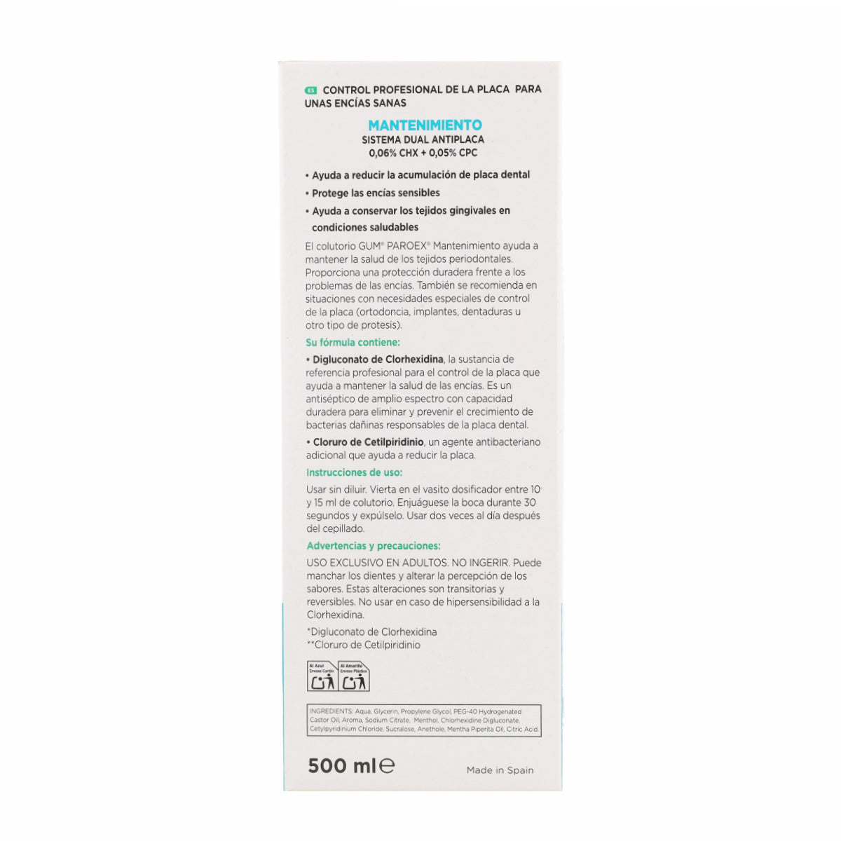 Paroex prevención colutorio Gum 500ml
