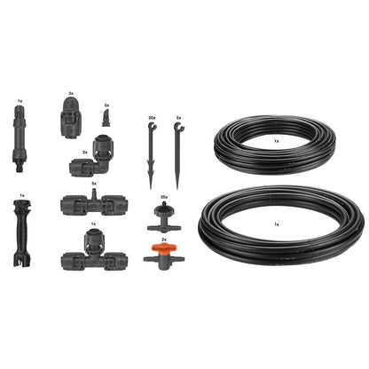 Kit de Rega por Micro-Gotejamento para hortas e canteiros (35 plantas) Microdripsystem Gardena