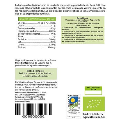 Lúcuma em Pó Orgânica Salud Viva 250 g