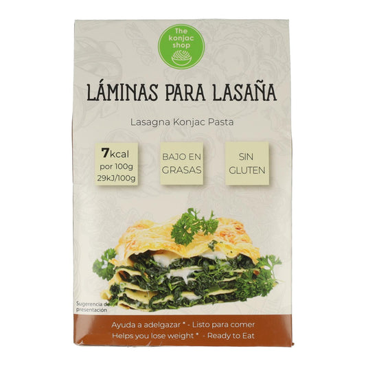 Folhas de lasanha konjac The Konjac Shop 200g