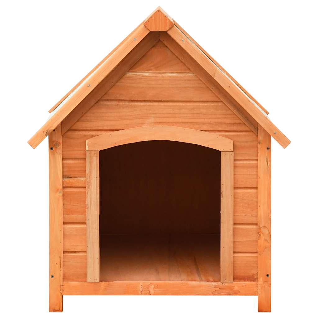 Caseta Para Perros Madera Maciza Pino Y Abeto 72x85x82 Cm_2