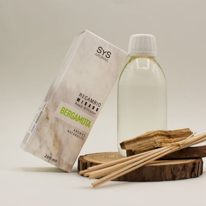 Recambio Mikado Bergamota 200 Ml Con Varillas | Aroma Cítrico Fresco | Refill Difusor | Larga Duración_3