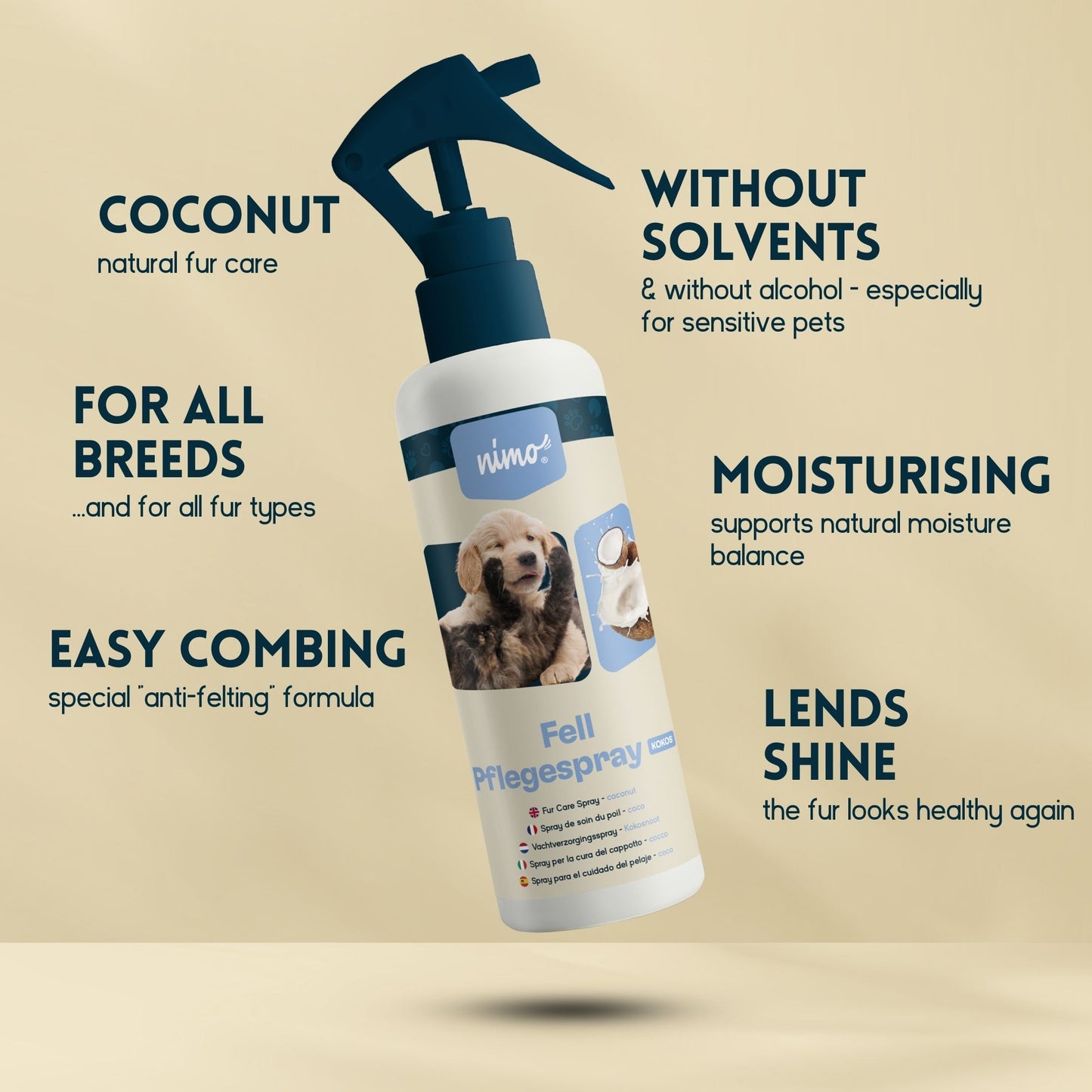 Spray Para El Cuidado Del Pelaje Coco - Nimo - 2,5 L_2