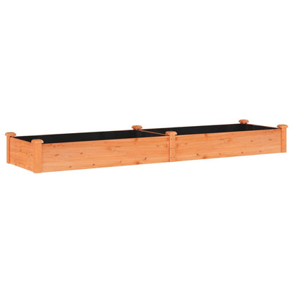 Jardinera Arriate Con Forro Madera Abeto Marrón 240x60x25 Cm_0