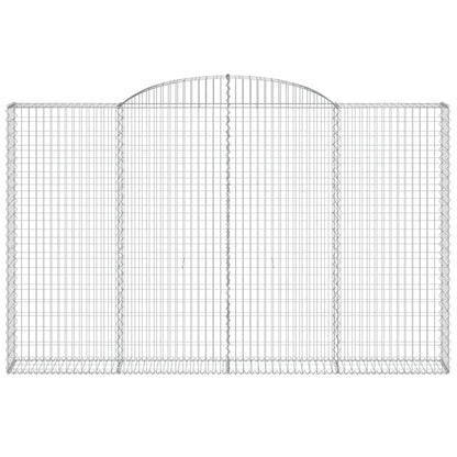 Cestas De Gaviones 2 Uds Forma De Arco Hierro 300x30x180/200 Cm_3