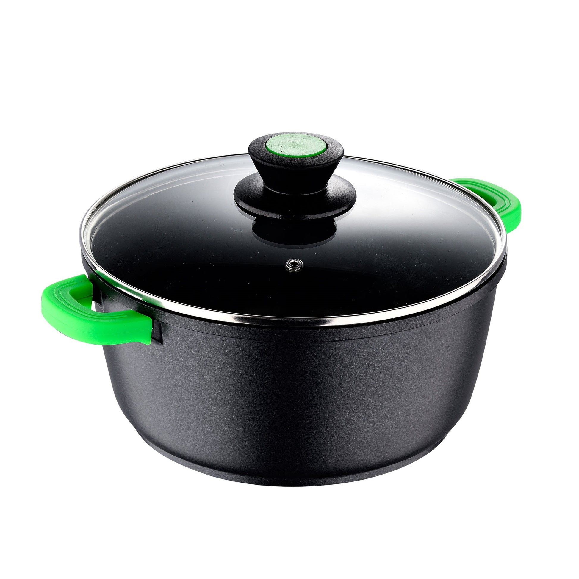 Set Batería De Cocina 8 Piezas: Ollas De 20 Y 28 Cm. Con Tapa De Vidrio, Y 4 Sartenes De 20;24;26, Y 28, Antiadherentes, San Ignacio Vitoria, En Alum_3