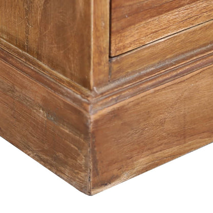 Mesita De Noche Madera De Teca Maciza 40x30x50 Cm_4