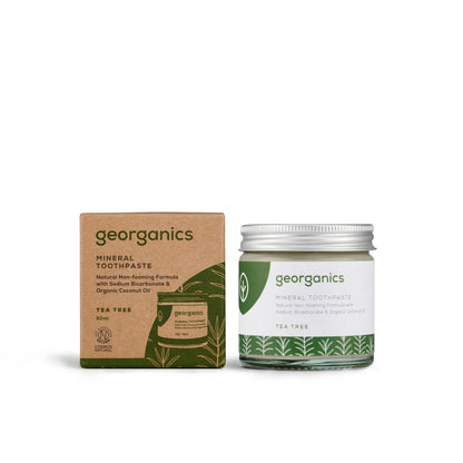 Pasta de dentes natural de melaleuca e coco Georganics 60 ml