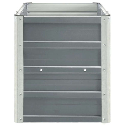 Arriate De Jardín De Acero Galvanizado Gris 240x40x45 Cm_3