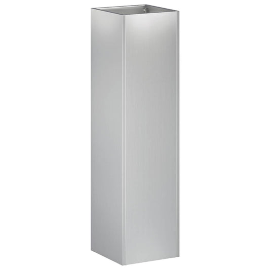 Macetero De Jardín Plateado 20 X 20 X 75 Cm Acero Galvanizado_0