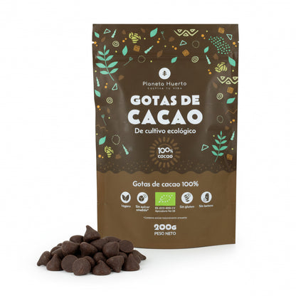 Pepitas de Chocolate 100% Cacau Biológico da Planeta Huerto 200 g
