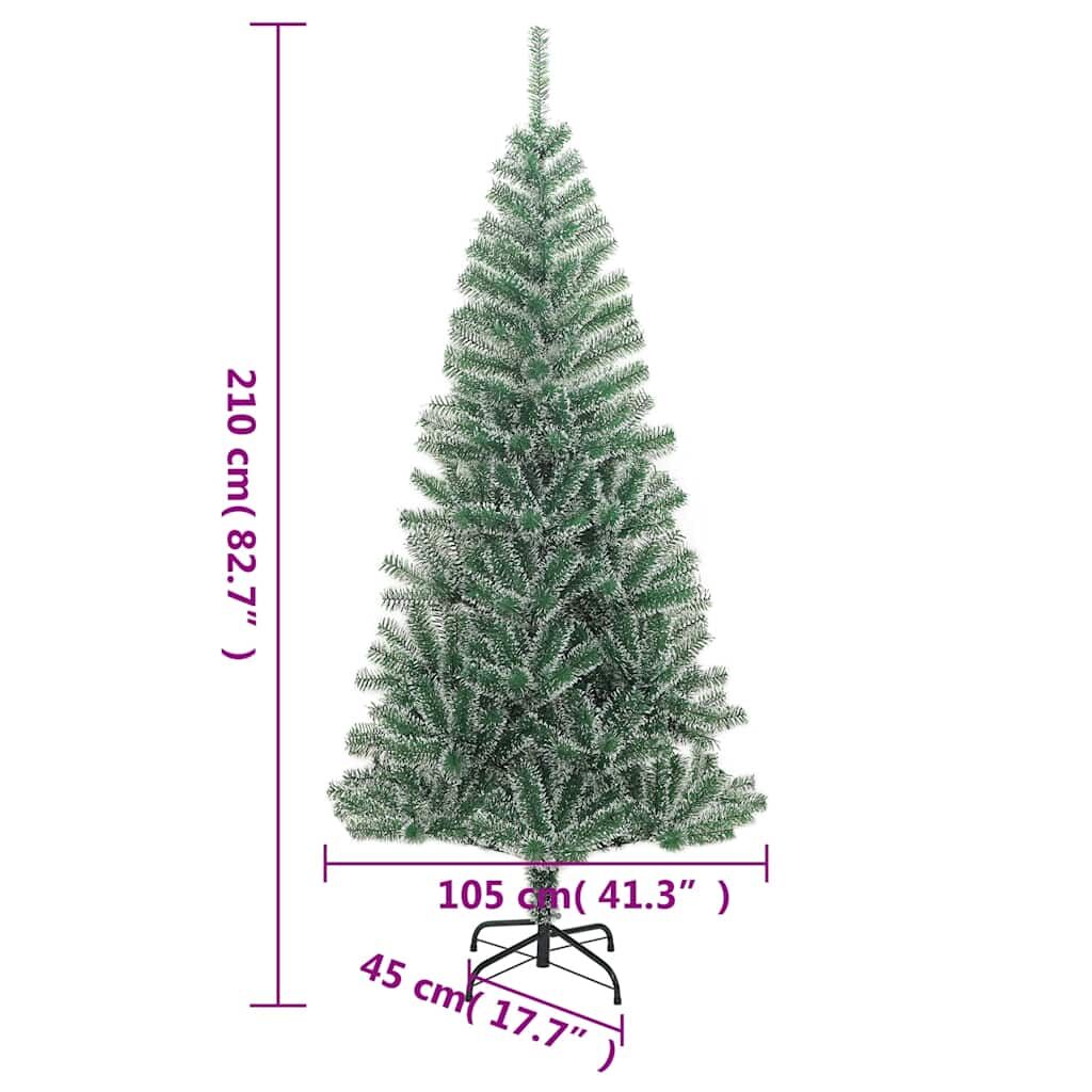 Vidaxl Árbol De Navidad Artificial Con 300 Led Bolas Y Nieve 210 Cm_2