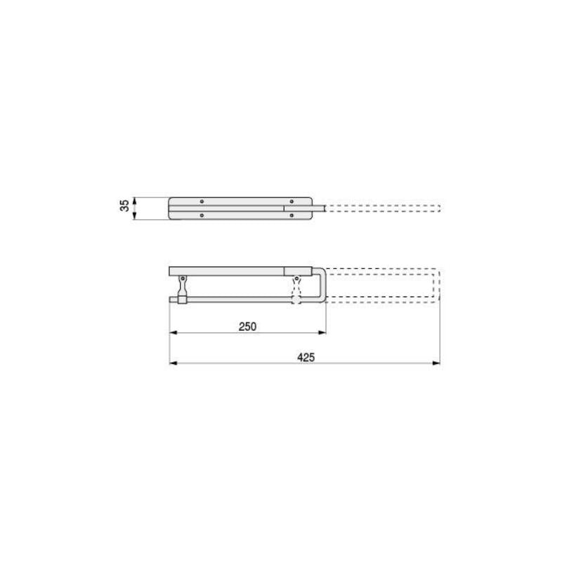 Cilindro Tesa 5030 /30x30 Latonado Leva Larga