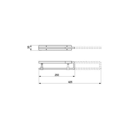 Cilindro Tesa 5030 /30x30 Latonado Leva Larga_3