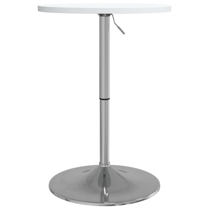 Mesa Alta De Bar Madera Ingeniería Y Acero Blanca 50x50x90 Cm_3