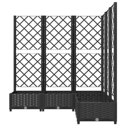 Jardinera Con Enrejado Pp Negro 120x120x121,5 Cm_3
