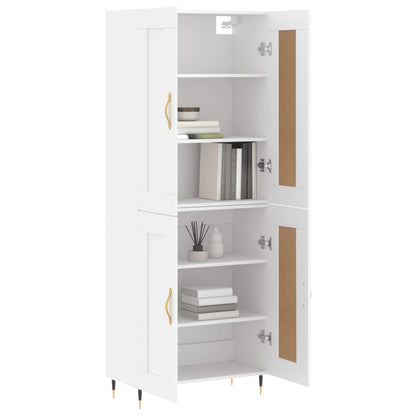 Aparador Alto Madera Contrachapada Blanco 69,5x34x180 Cm_2