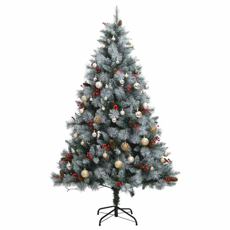 Vidaxl Árbol De Navidad Artificial Con Bisagras 300 Led Y Bolas 240 Cm_3