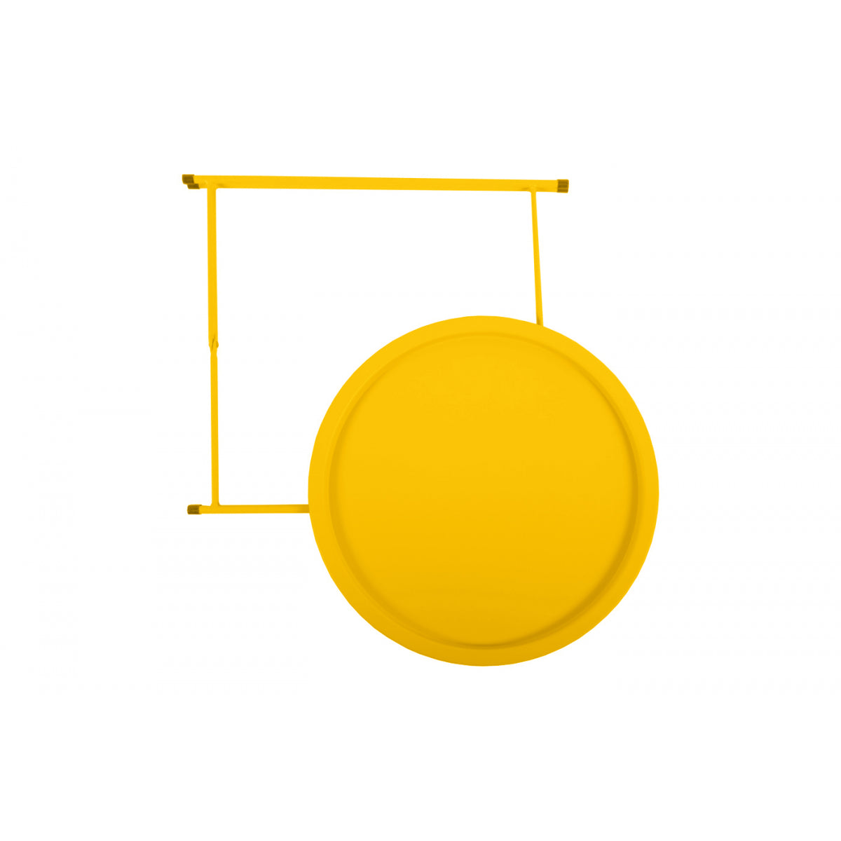 Mesa Auxiliar Plegable, Mesa De Centro De Jardín De Acero Amarillo Gris 46x52cm- Muebles De Jardín_2