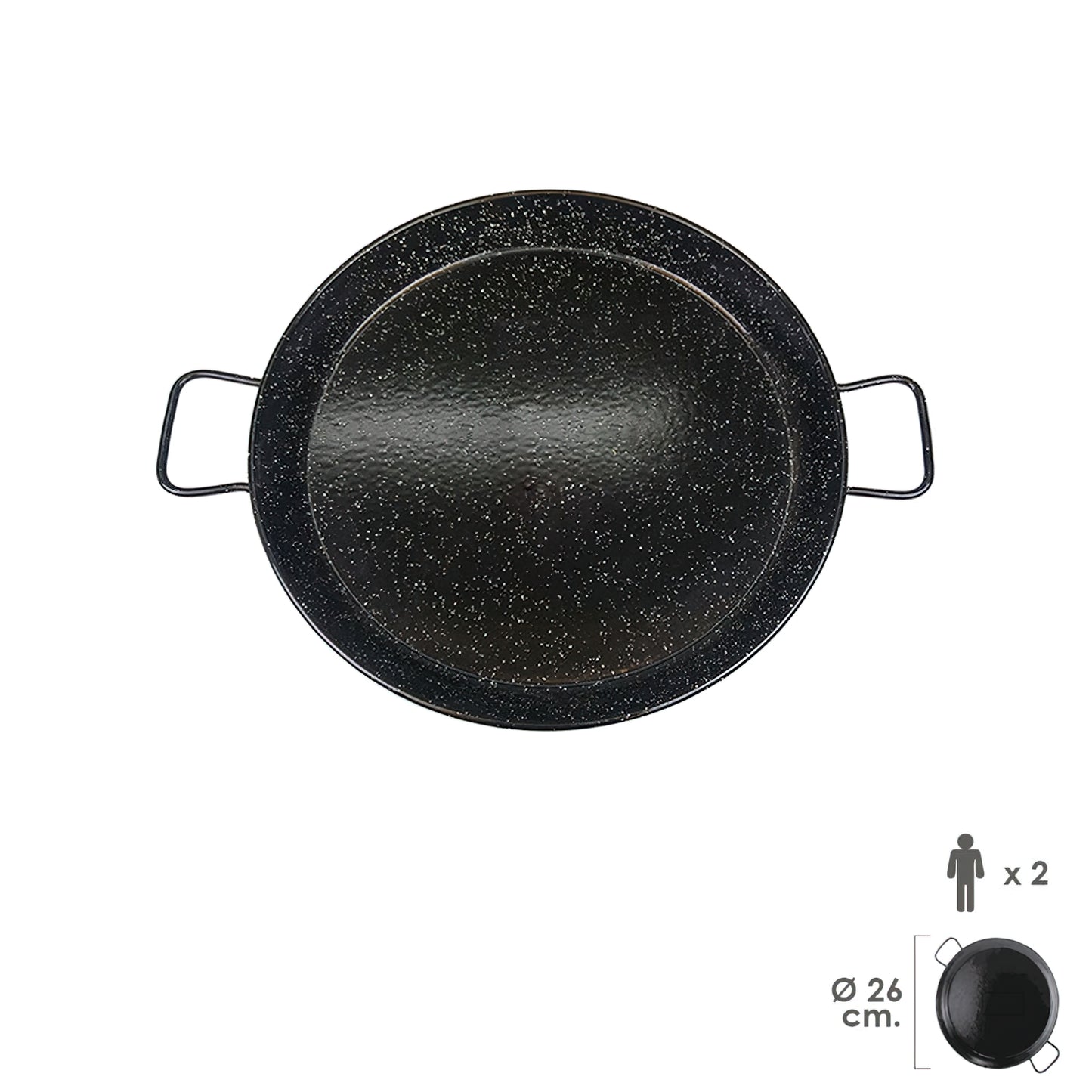 Paellera Valenciana Esmaltada 2personas / 26 cm_0