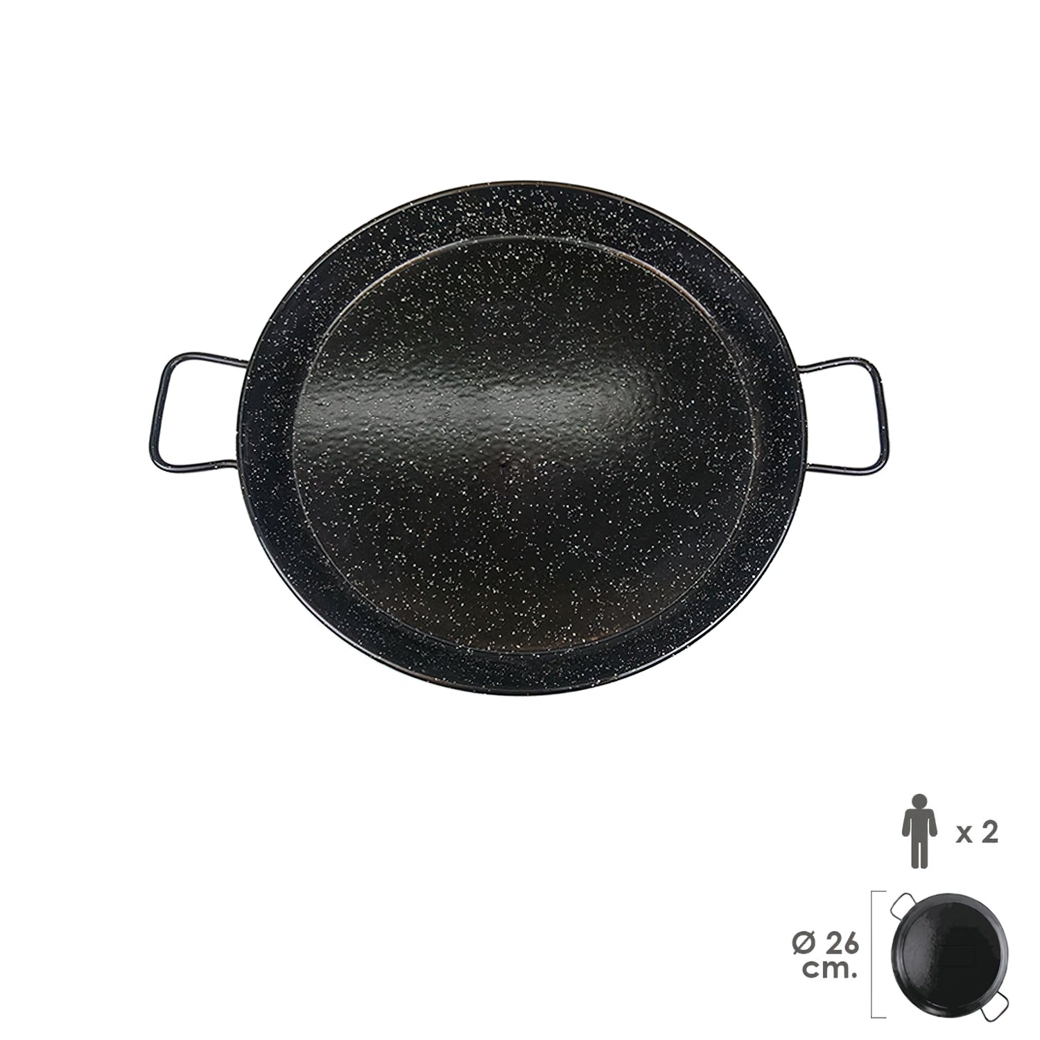 Paellera Valenciana Esmaltada 2personas / 26 cm_0