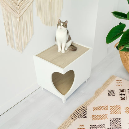 Well Home Mesilla Con Orificio Para Mascotas En Color Blanco 50x40x40cm_3
