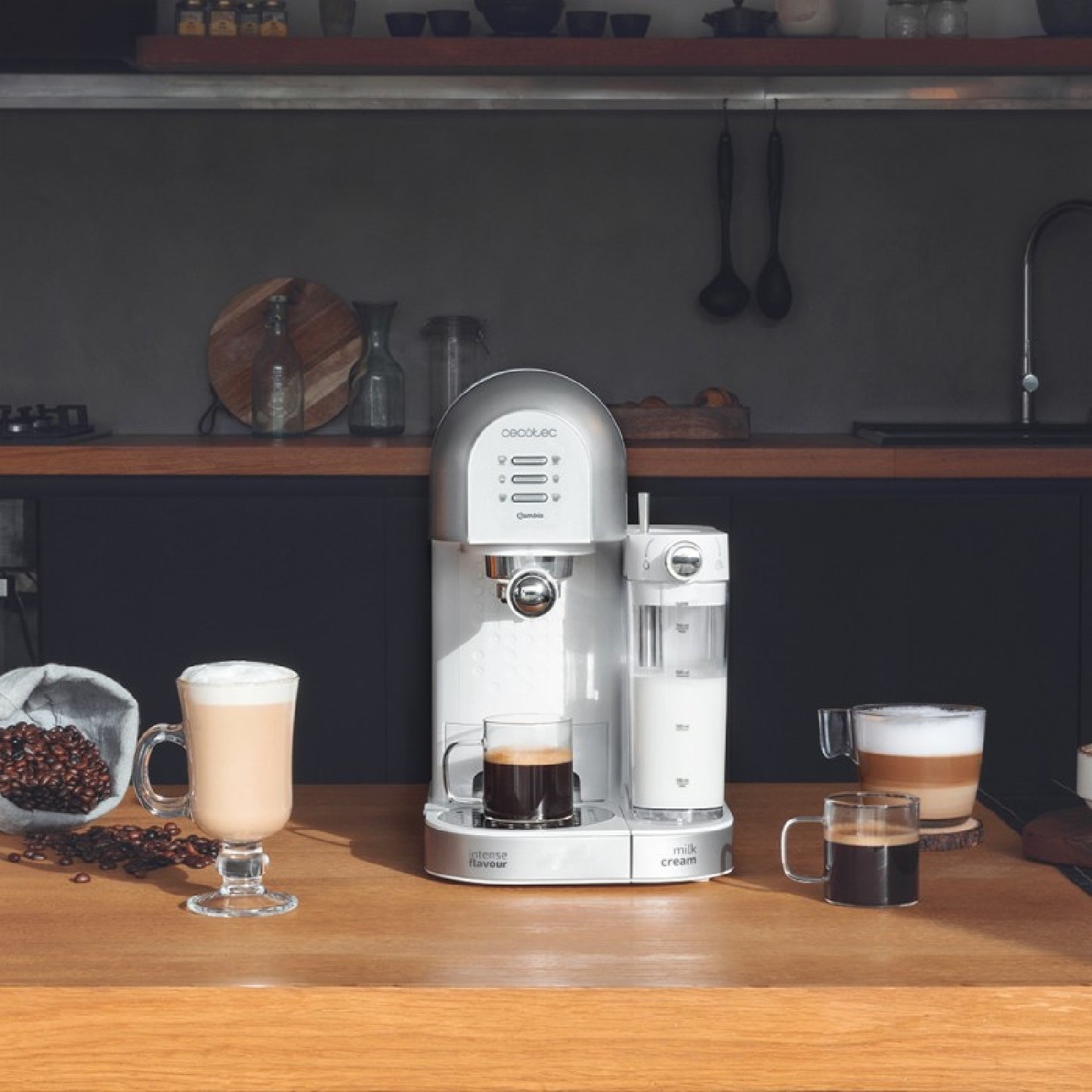 Cecotec Cafetera Semiautomática Cafetera Semiatuomática Cumbia Power Instant-ccino 20 Chic Serie Bianca_2