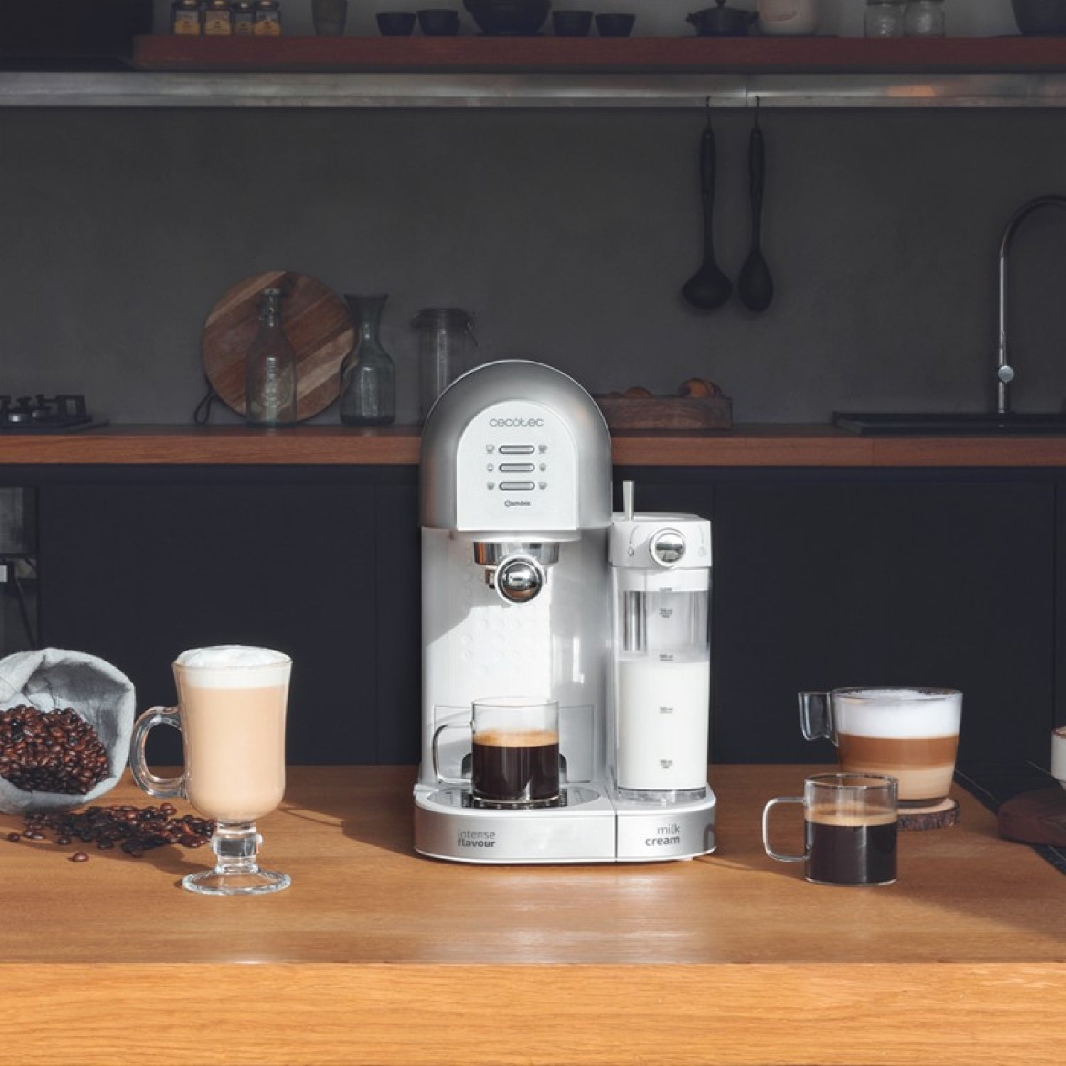 Cecotec Cafetera Semiautomática Cafetera Semiatuomática Cumbia Power Instant-ccino 20 Chic Serie Bianca_2