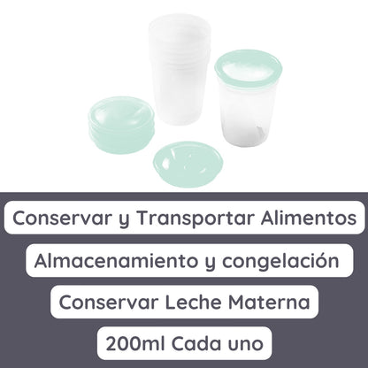 Recipientes Para La Leche Y Alimentos Pack 4 Unid._2