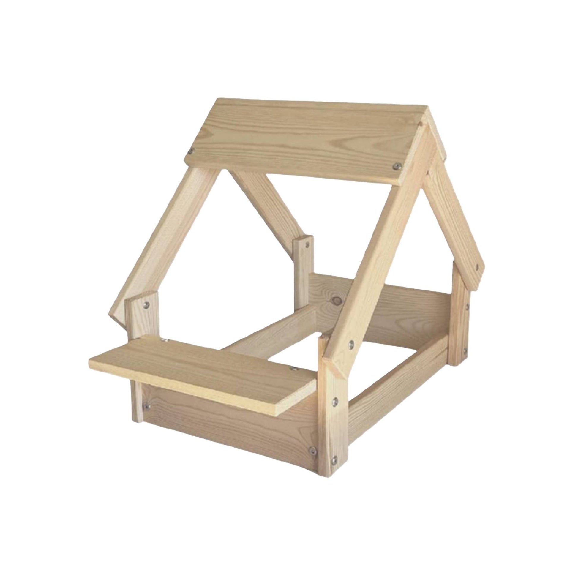 Well Home Caseta Para Perros De Interior, Estructura De Madera Con Soporte Para Cuencos Color Madera_0